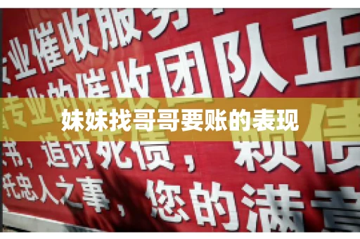 妹妹找哥哥要账的表现