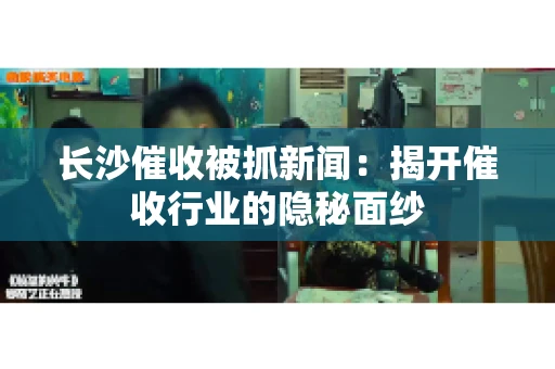 长沙催收被抓新闻：揭开催收行业的隐秘面纱