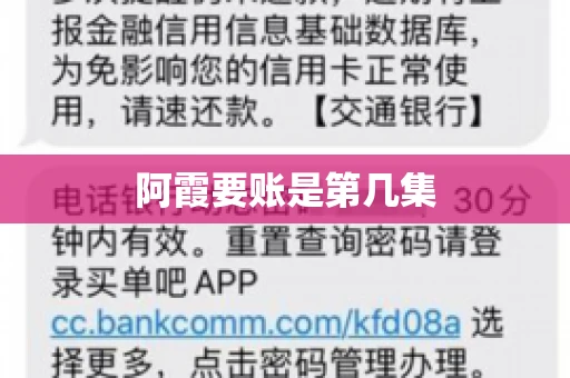 阿霞要账是第几集